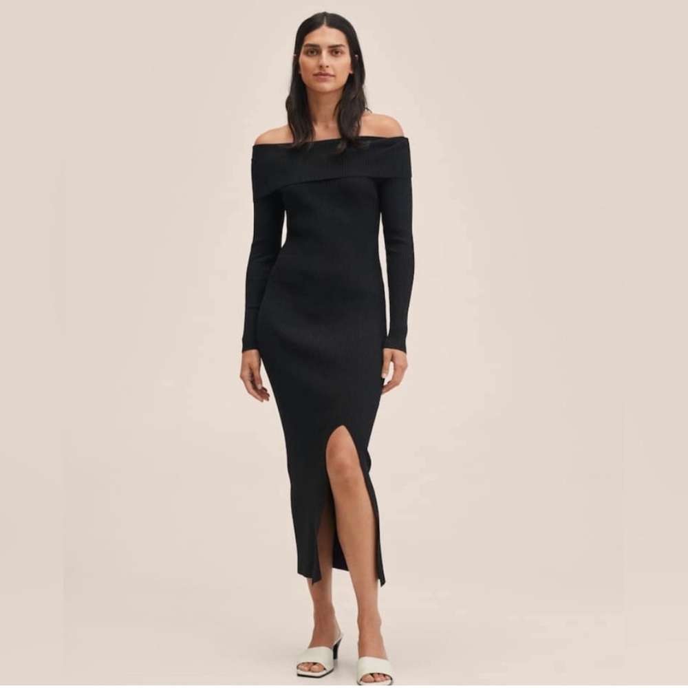 MANGO NWT Sweater Dress - Scoop Neck - Picture 3 of 5